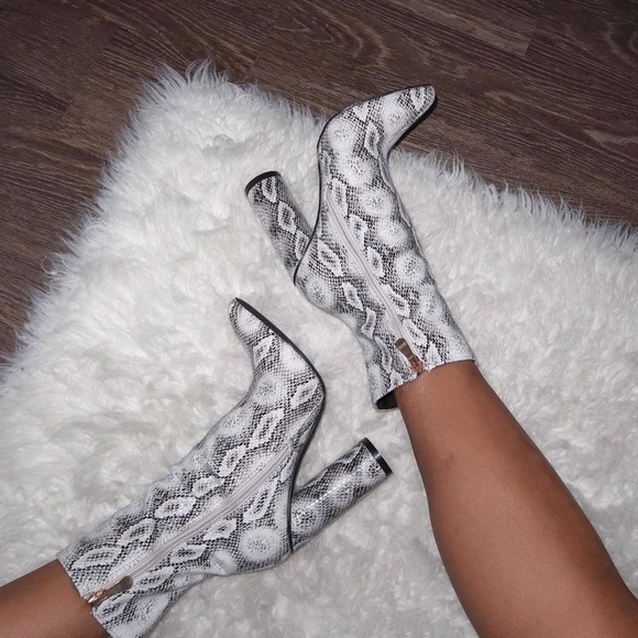 Snake Print Booties - Picture 3 of 4